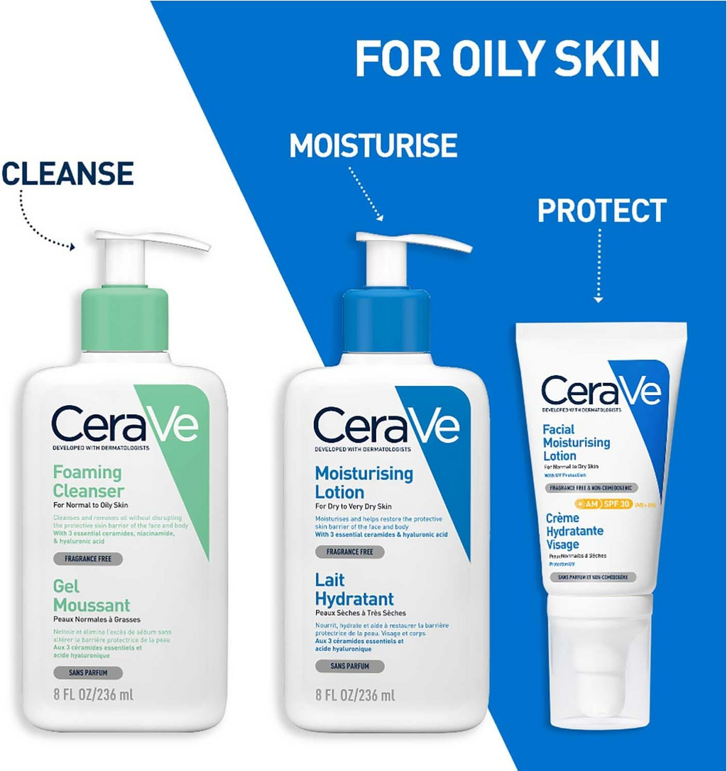 CeraVe Foaming Cleanser for Normal to Oily Skin 236mL