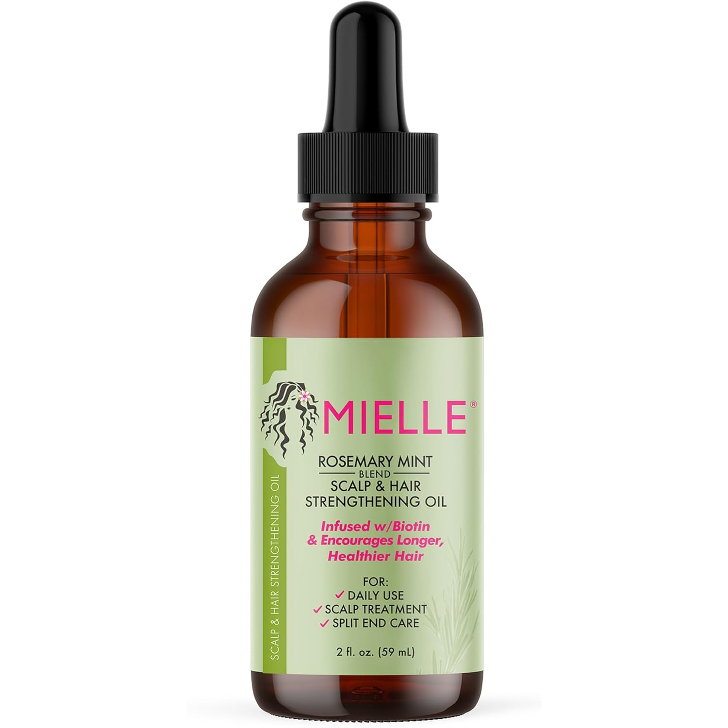 MIELLE Organics Rosemary Mint Scalp & Hair Strengthening Oil for All Hair Types 59 mL