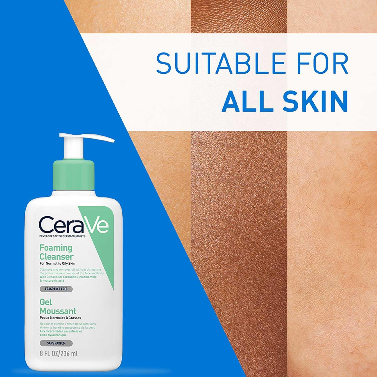 CeraVe Foaming Cleanser for Normal to Oily Skin 236mL