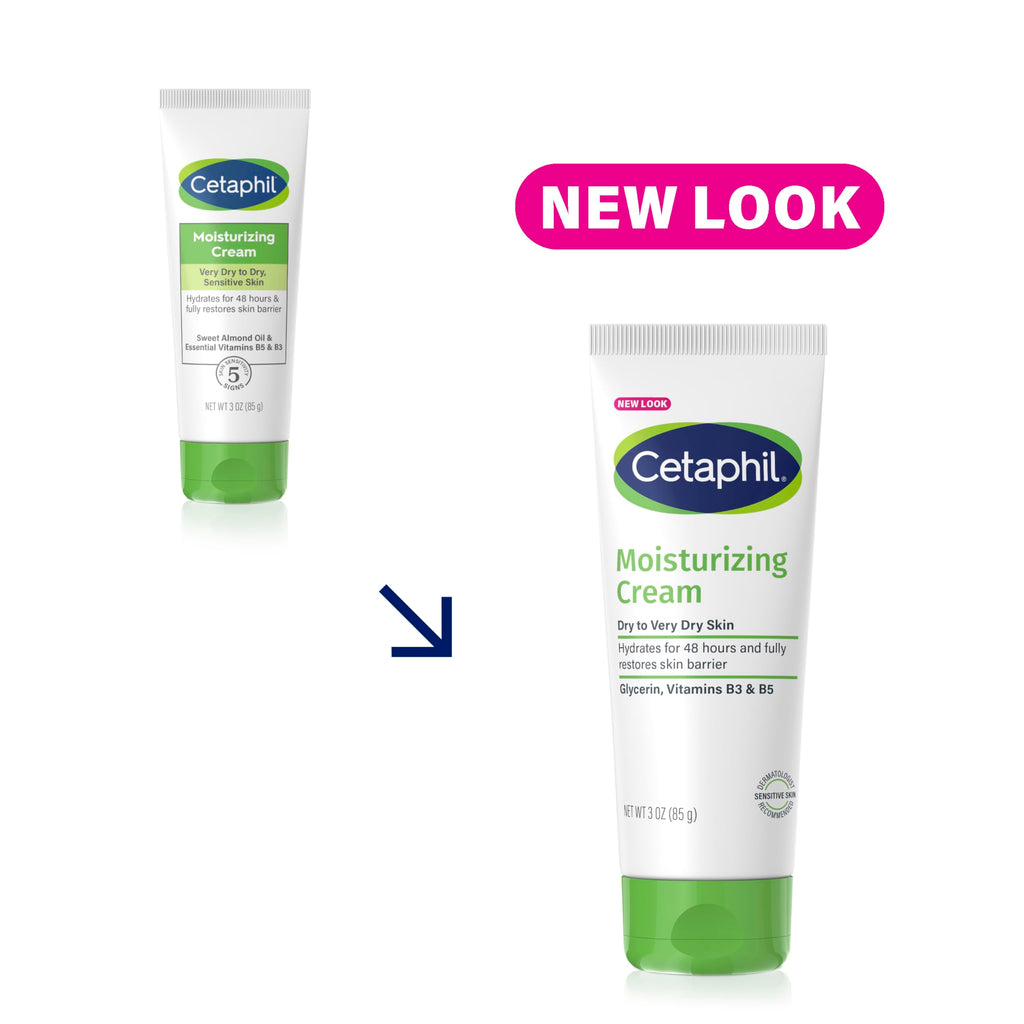 Cetaphil Moisturizing Cream, Face & Body Moisturizer For Men & Women With Dry to Very Dry Sensitive Skin, Unscented, 453g