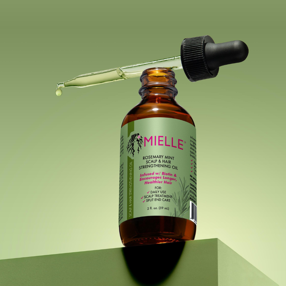 MIELLE Organics Rosemary Mint Scalp & Hair Strengthening Oil for All Hair Types 59 mL