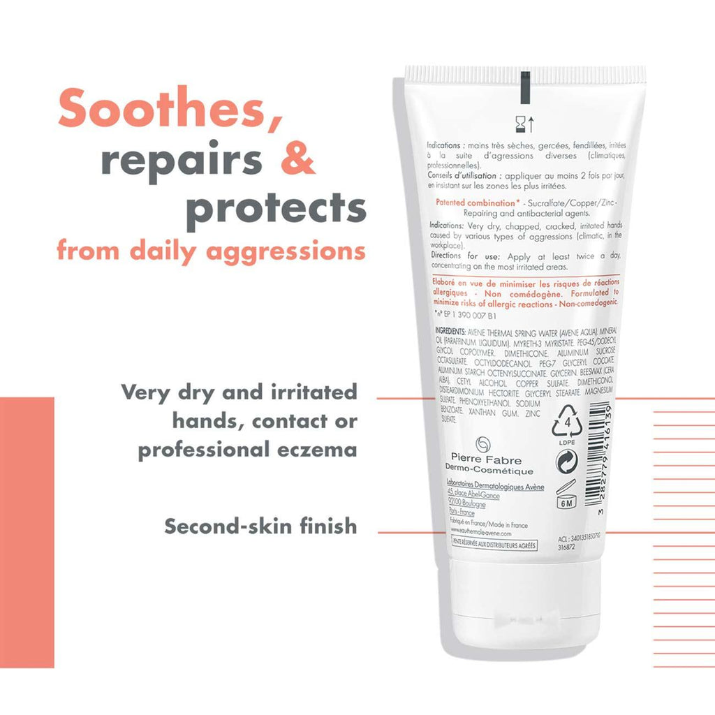 Avene Cicalfate Hand Repair Barrier Cream - Very Dry and Irritated Hands