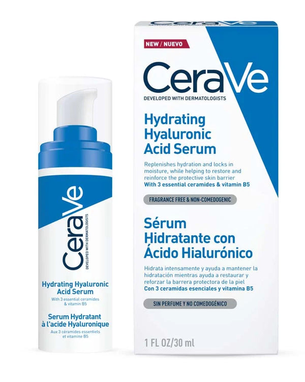 CeraVe Hyaluronic Acid Serum for Face with Vitamin B5 and Ceramides, Hydrating Face Serum, 30 Ml